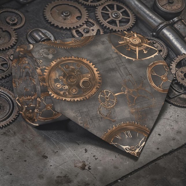 Steampunk Industrial Custom Necktie Tie (Creator Uploaded)