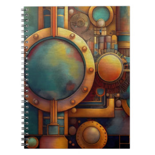 Steampunk Industrial Geometry Art Notebook