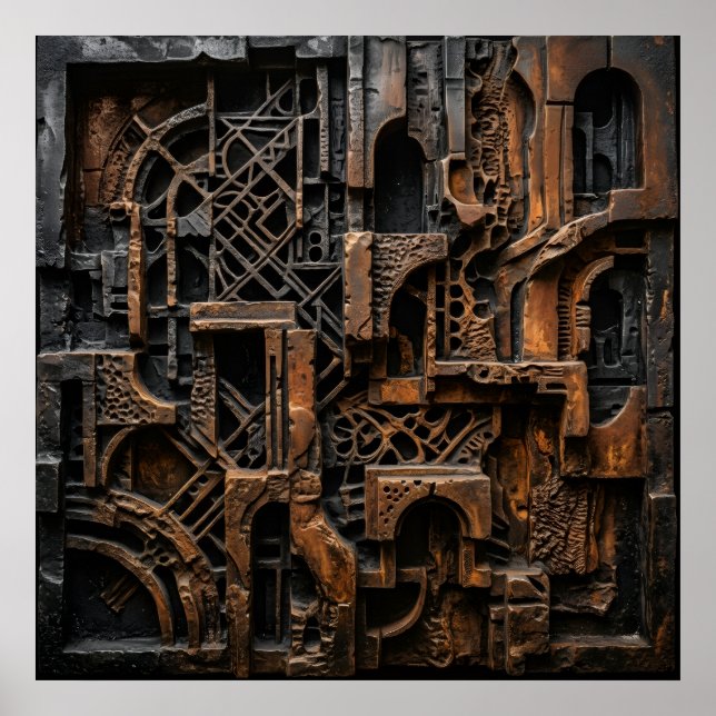 Steampunk Industrial Machinery Poster (Front)