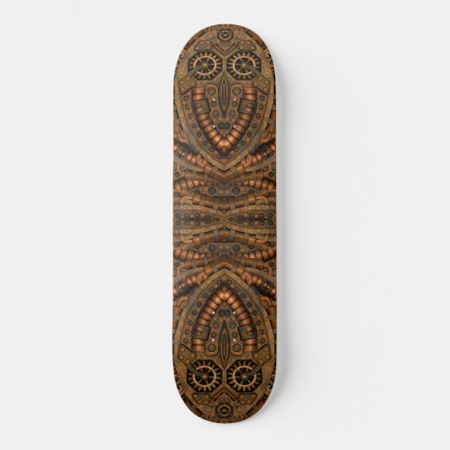 Steampunk Industrial Vintage Clockwork Skateboard (Front)