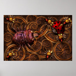 Steampunk - Insect - Itsy bitsy spiders Poster