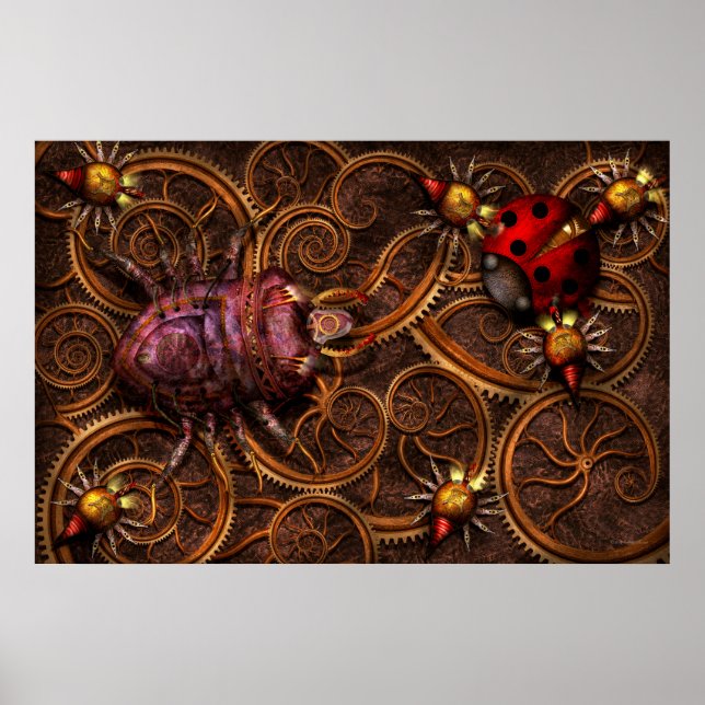 Steampunk - Insect - Itsy bitsy spiders Poster (Front)
