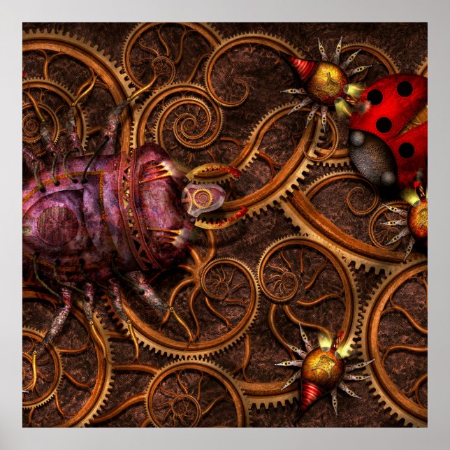 Steampunk - Insect - Itsy bitsy spiders Poster (Front)