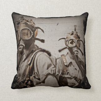Steampunk Inspired Gas Masks Cushion