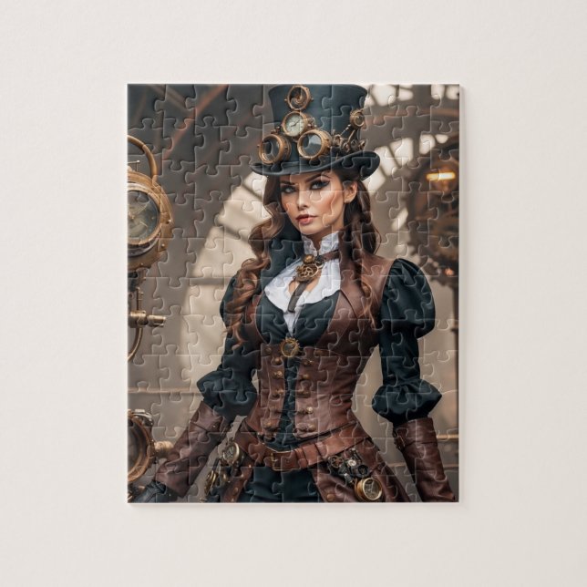 Steampunk Inspired Graphic Jigsaw Puzzle (Vertical)