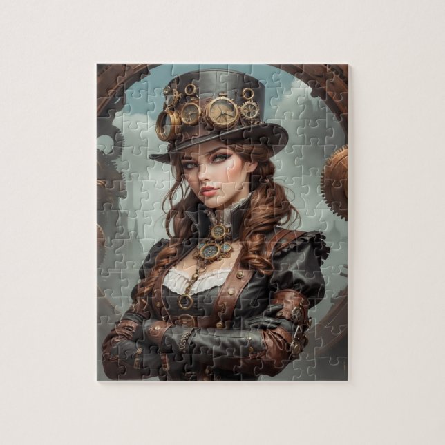Steampunk Inspired Graphic Jigsaw Puzzle (Vertical)