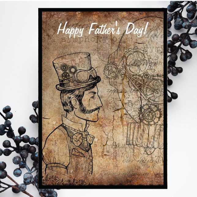 Steampunk Inventor Goggles Happy Father's Day Holiday Card (Creator Uploaded)