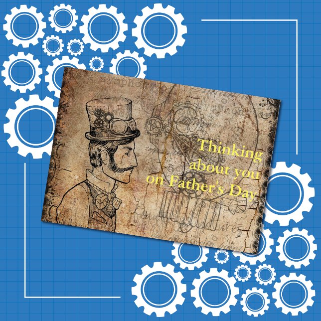 Steampunk Inventor Top Hat Father's Day Card (Creator Uploaded)