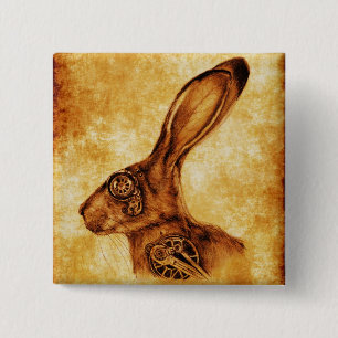 STEAMPUNK JACK 15 CM SQUARE BADGE