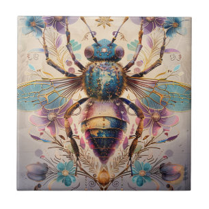 Steampunk Jewel Beetle Fantasy Art (1) Ceramic Tile