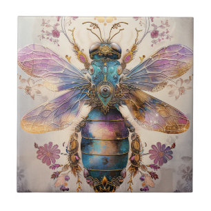 Steampunk Jewel Beetle Fantasy Art (2) Ceramic Tile