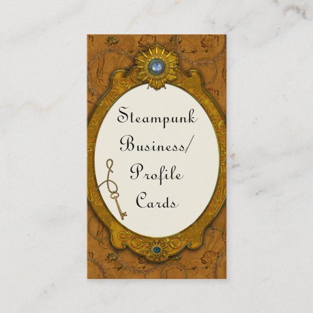 Steampunk Jewel Key Business Cards (Front)