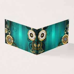 Steampunk Jewellery Watch on a Green Background