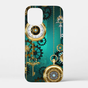 Steampunk Jewellery Watch on a Green Background iPhone 12 Mini Case