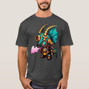 Steampunk Kawaii Dragon Robot 3 T-Shirt