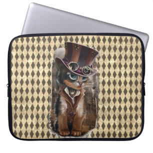 Steampunk Kitty Laptop Sleeve