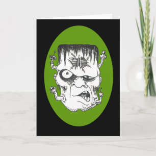 Steampunk Lab Monster Get Well Card
