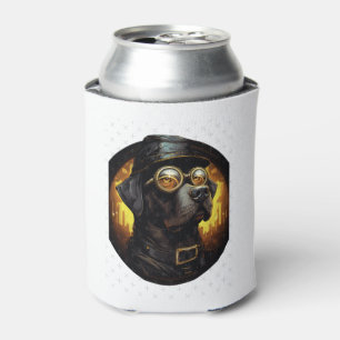 Steampunk Labrador Dog in Cartoon Aviator Style Es Can Cooler