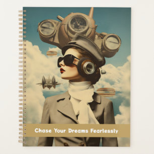 Steampunk Lady Chase Your Dreams Fearlessly Planner