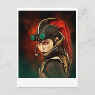 Steampunk Lady Postcard