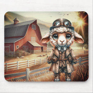 Steampunk Lamb Mouse Pad
