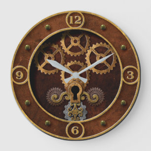 Steampunk Large Clock