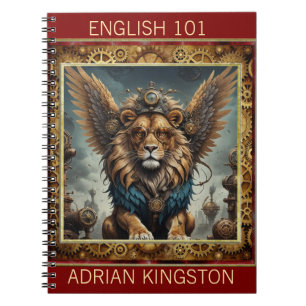 Steampunk Lion Notebook