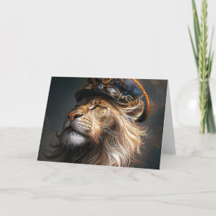Steampunk Lion Thank You Card