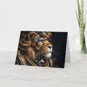Steampunk Lion Thank You Card