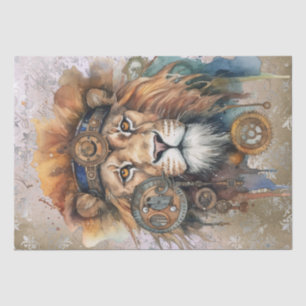 Steampunk Lion Tissue Paper
