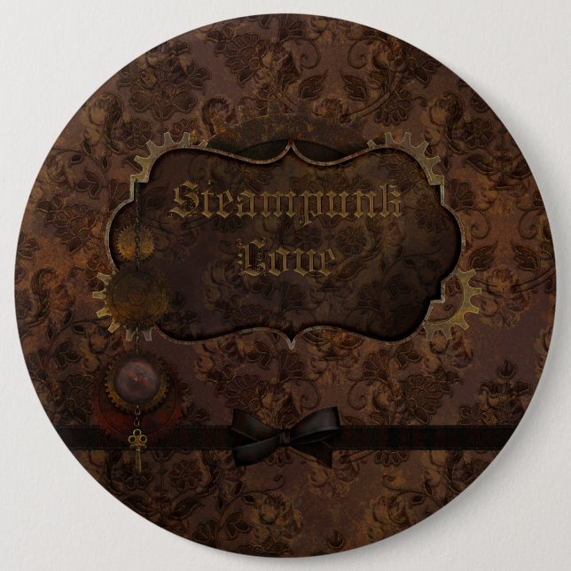 Steampunk Love 2 6 Cm Round Badge (Front)