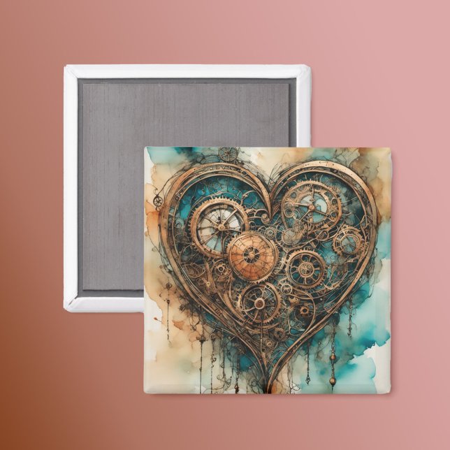 Steampunk Love Valentine Magnet (Creator Uploaded)