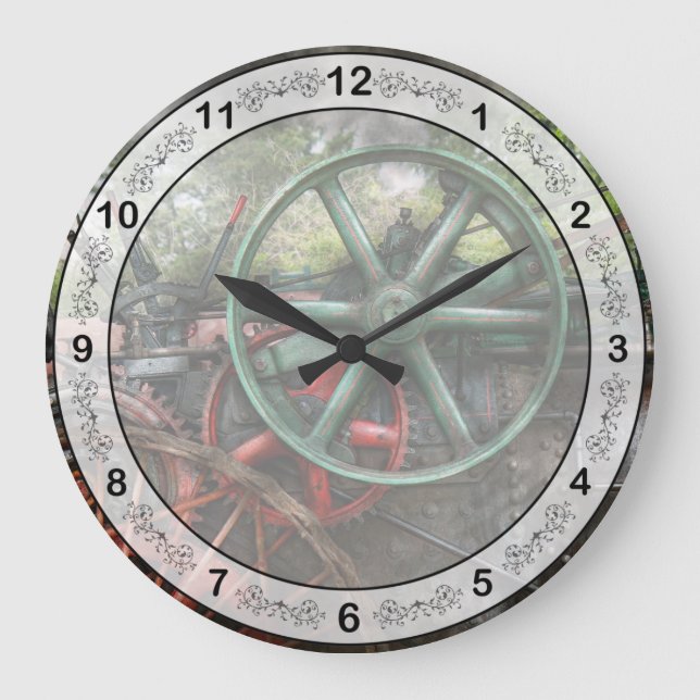 Steampunk - Machine - Transportation of the future Large Clock (Front)
