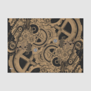 Steampunk Machinery (Brassy) Tissue Paper