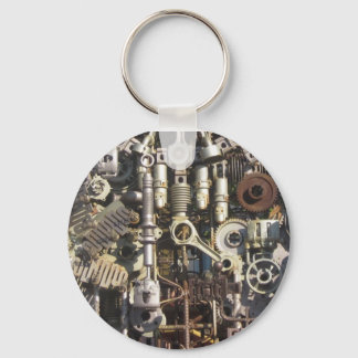 Steampunk machinery key ring
