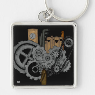 Steampunk Machinery Key Ring