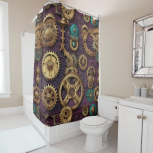 Steampunk Machinery Shower Curtain