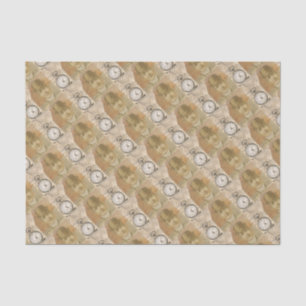 Steampunk Man Pocket Watch Bowler Hat Tissue Paper