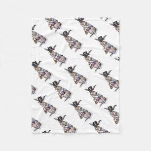 Steampunk March Hare Fleece Blanket
