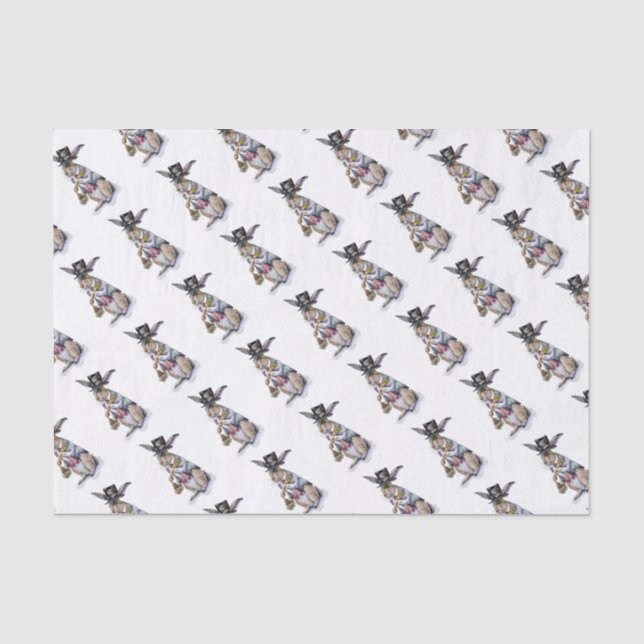 Steampunk March Hare Tissue Paper (Front)
