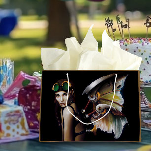 Steampunk Mechanical Fairy Large Gift Bag
