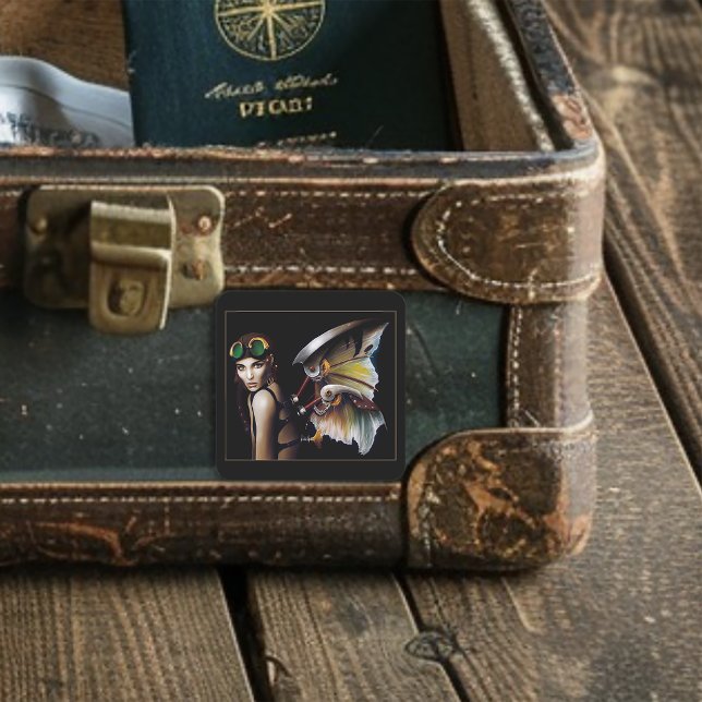 Steampunk Mechanical Fairy Square Sticker (Creator Uploaded)