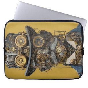 Steampunk Mechanical Gentleman Laptop Sleeve