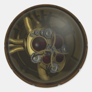 Steampunk Mechanical Heart Sticker