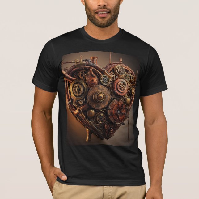 Steampunk Mechanical Heart T-Shirt (Front)