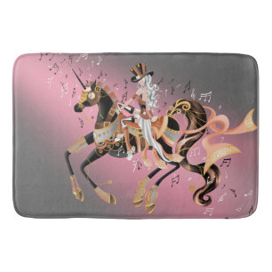 Steampunk Mechanical Horse & Lady  Bath Mat