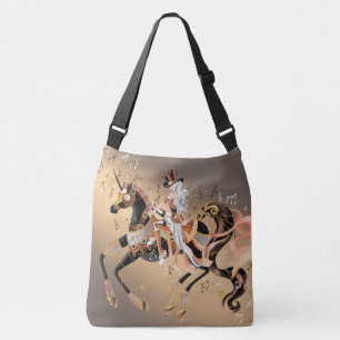 Steampunk Mechanical Horse & Lady Crossbody Bag