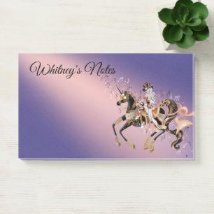 Steampunk Mechanical Horse & Lady Lavender Post-it Notes