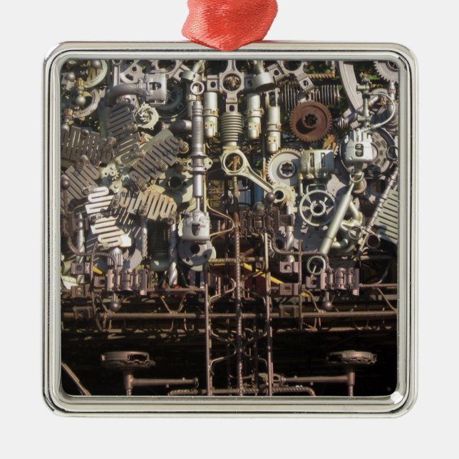Steampunk mechanical machinery machines metal ornament (Front)