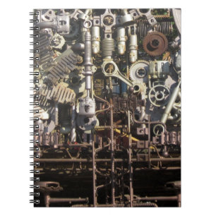 Steampunk mechanical machinery machines notebook